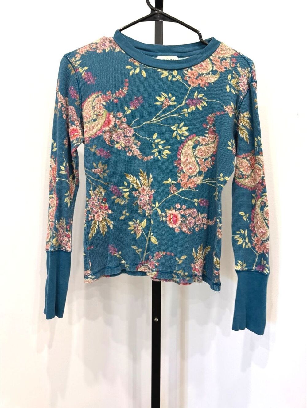 Sundance Women's Floral Long Sleeve Cotton Top Size Small